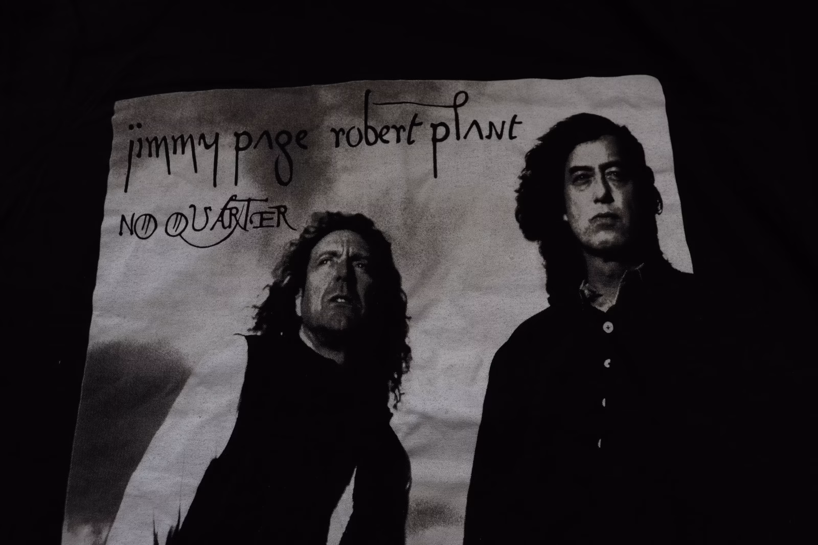 VINTAGE 1995 JIMMY PAGE & ROBERT PLANT 'NO QUARTER' WORLD TOUR BAND T-SHIRT XL