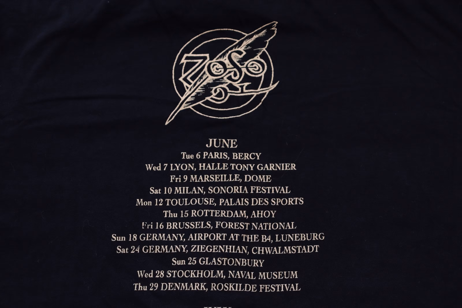 VINTAGE 1995 JIMMY PAGE & ROBERT PLANT 'NO QUARTER' WORLD TOUR BAND T-SHIRT XL