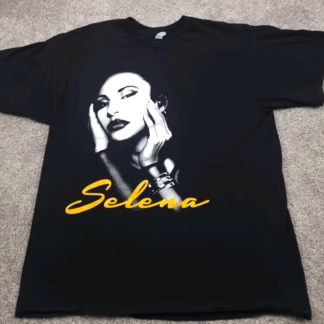 Vintage Selena T Shirt Mens Extra Large Black Singer Song Writer Queen Band