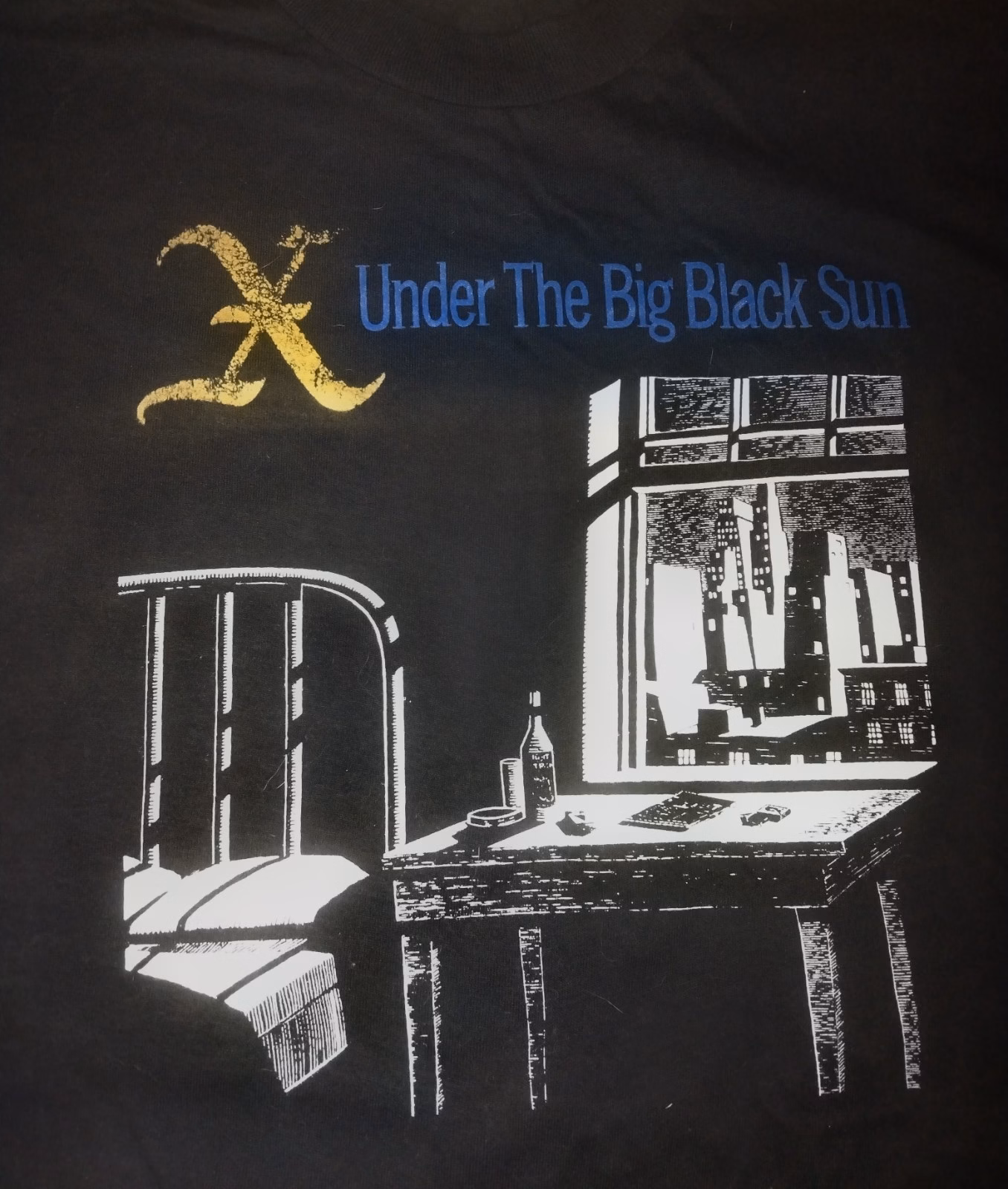 x - the band - under the big black sky - vintage t-shirt - large