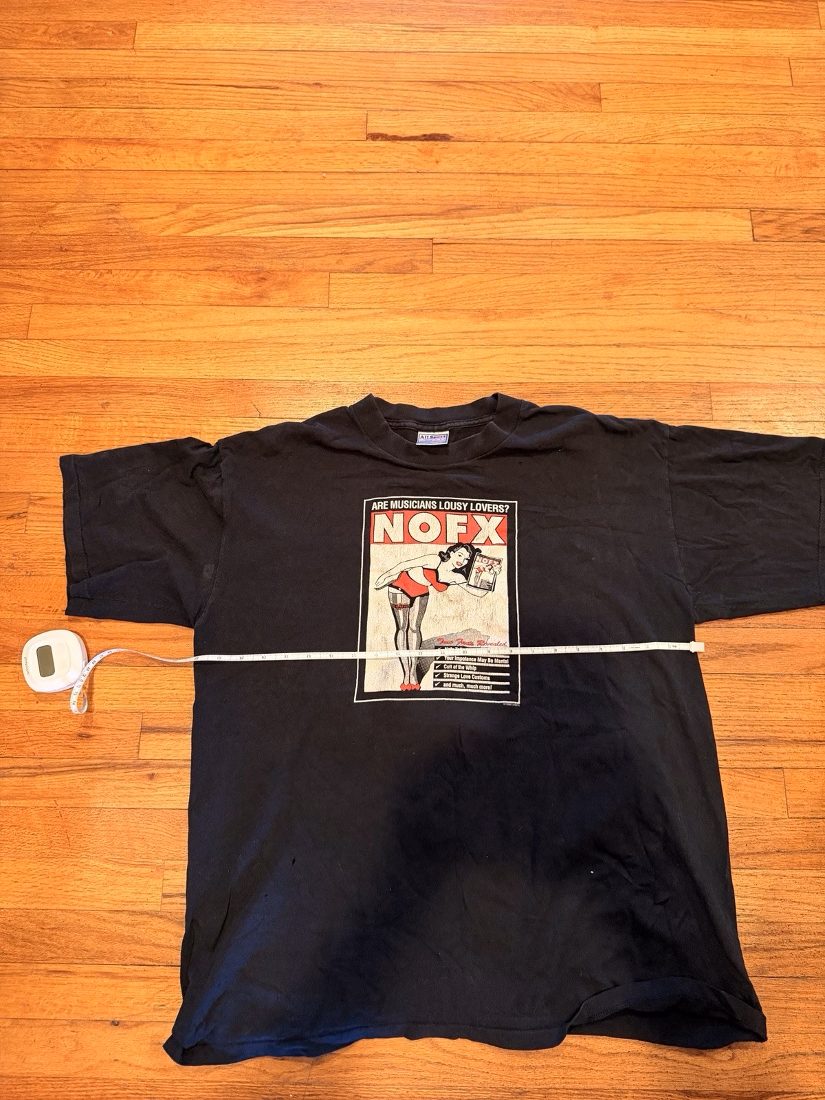 Vintage 90s NOFX Are Musicians Lousy Lovers T Shirt XL All Sport Punk Rock Band