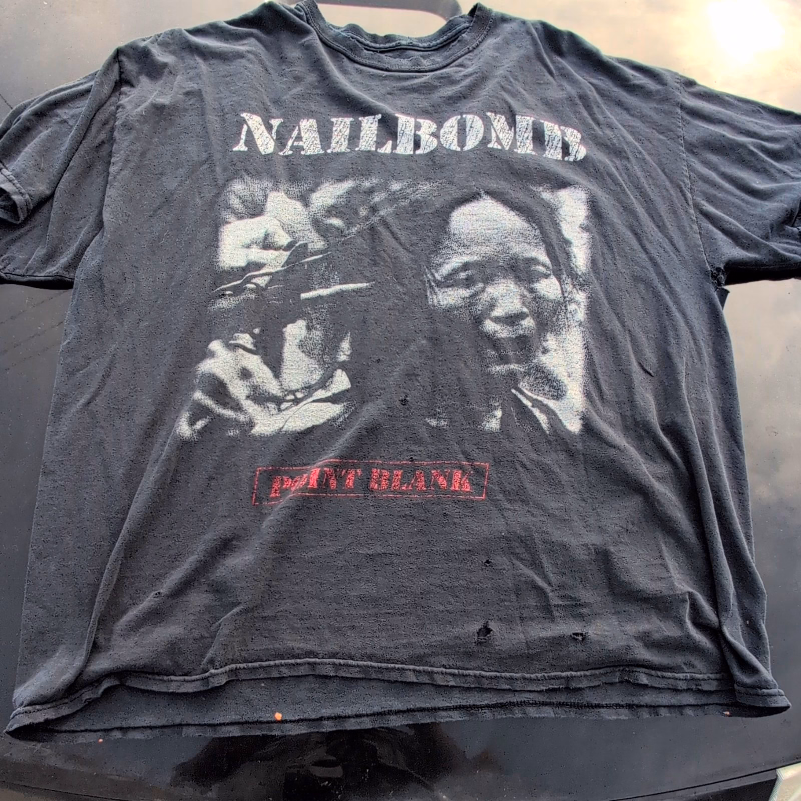 Vintage 1994 Nailbomb Point Blank T-Shirt 2XL Max Cavalera Sepultural Metal