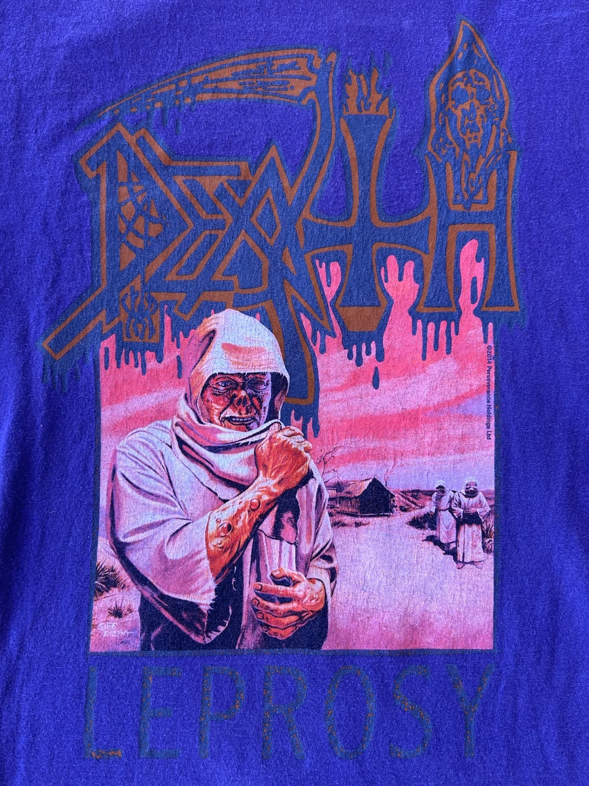 Death (Band) 2014 Leprosy Anniversary T-Shirt - metal thrash heavy doom vintage
