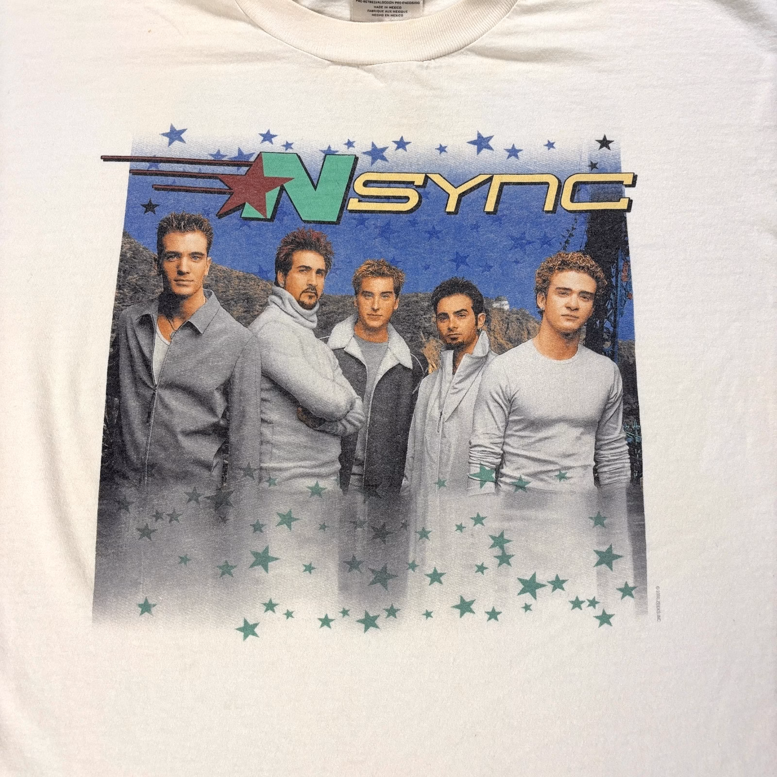 Vintage Nsync Double Sided T Shirt White Sz XL Y2K Music Boy Band Winterland