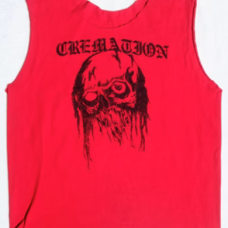 CREMATION "Cremation" Original Vintage 1986 Tank Top Punk Metal T-Shirt Large