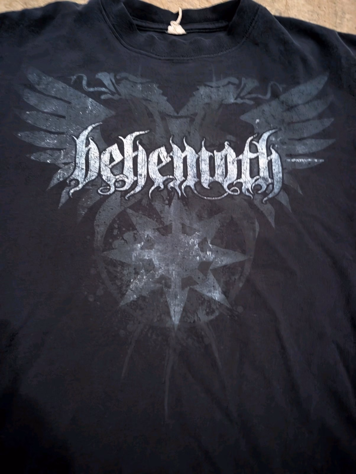 Rare Vtg 2000's Behemoth T-Shirt Heavy Black Death Metal Size L Short Sleeves