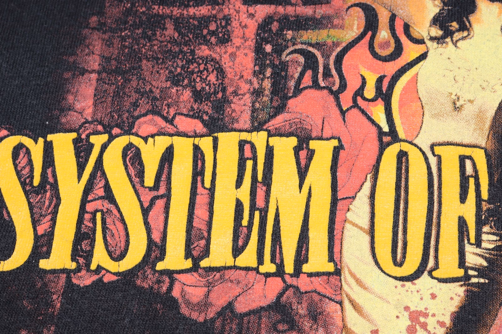 VINTAGE SYSTEM OF A DOWN MEN SHIRT BLACK RARE HEAVY METAL TENNESSEE RIVER SIZE M