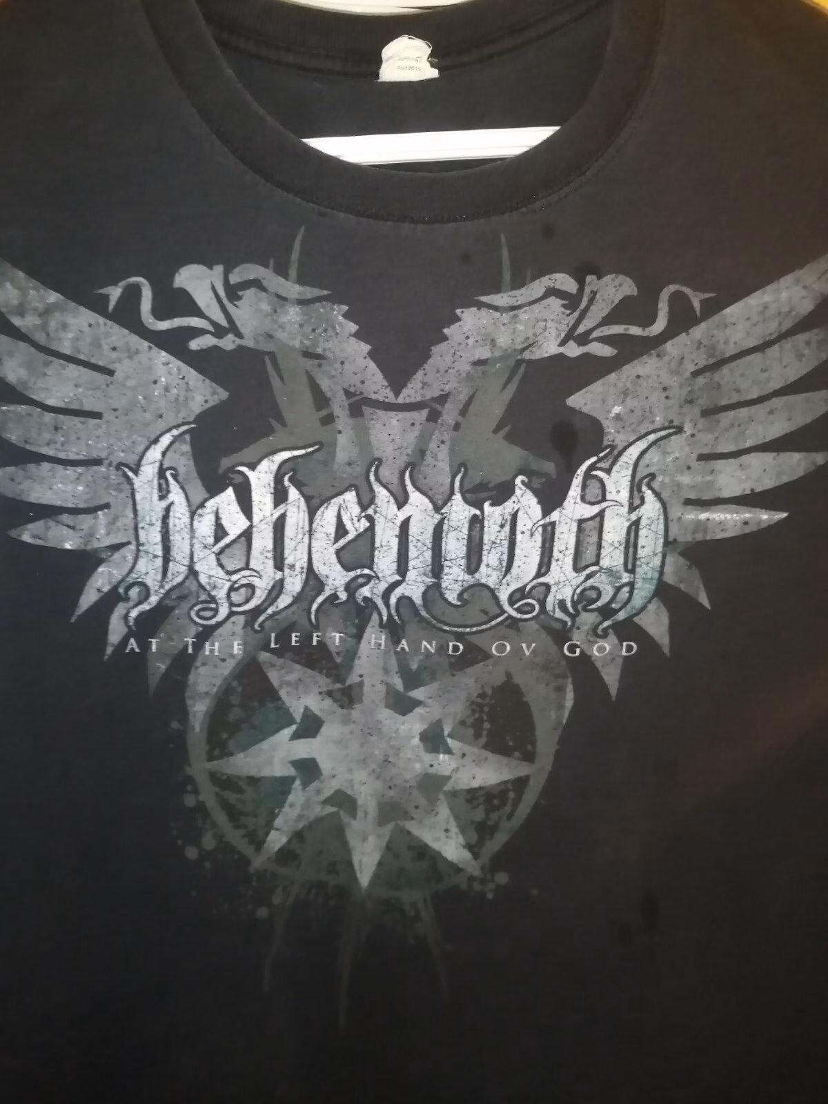 Rare Vtg 2000's Behemoth T-Shirt Heavy Black Death Metal Size XL Short Sleeves