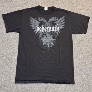 Rare Vtg 2000's Behemoth T-Shirt Heavy Black Death Metal Size XL Short Sleeves
