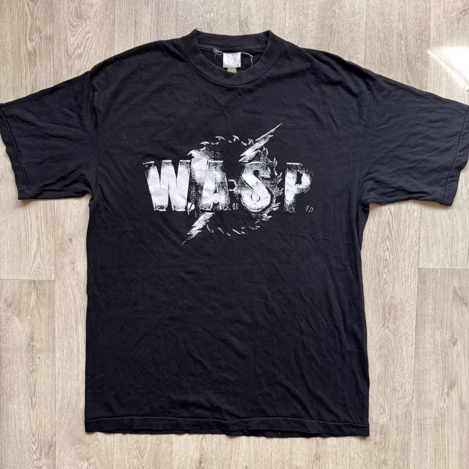 W.A.S.P. Band First Blood Last Cuts Vintage T-Shirt XL Black Heavy Metal 90s