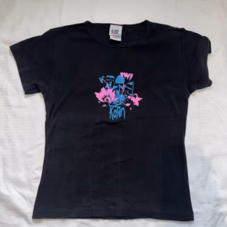 Korn 2002 Flower Skulls Nu Metal Band Fitted Shirt — vintage rock shirt