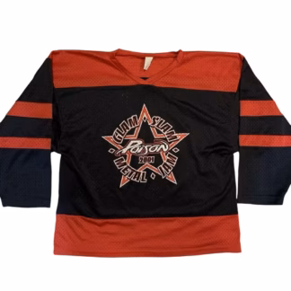 Poison 2001 Glam Slam Metal Jam Hockey Jersey Black Red XL Vintage Rock Music