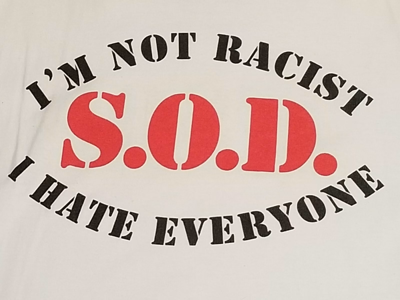 S.O.D. Stormtroopers of Death SHIRT XL "I Hate Everyone" ©1997 BLUEGRAPE Vintage